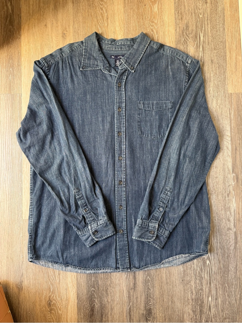 GAP Classic Fit Denim Shirt in Indigo Blue XXL 100% Cotton